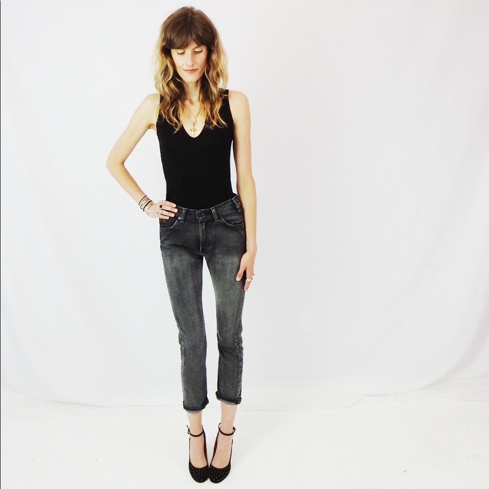 RARE Vtg Levi's Acid Wash 505 orange tab jeans